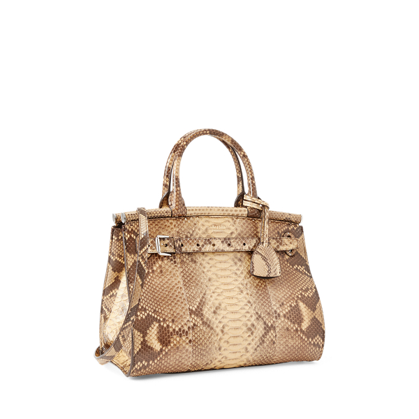 Sac RL50 moyen en python Ralph Lauren Collection en Sable 3