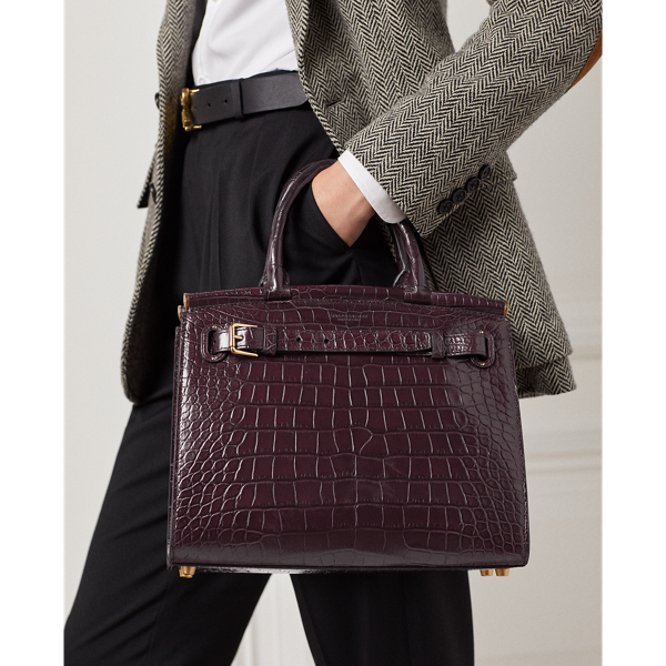 Bordeaux RL50 Caiman Medium Bag Ralph Lauren Collection 7