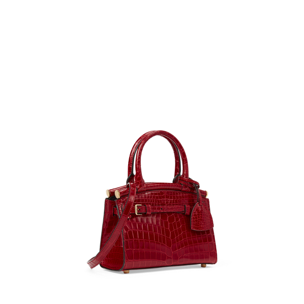 Deep Red RL50 Caiman Mini Bag Ralph Lauren Collection 3