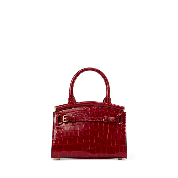 Deep Red RL50 Caiman Mini Bag Ralph Lauren Collection 4