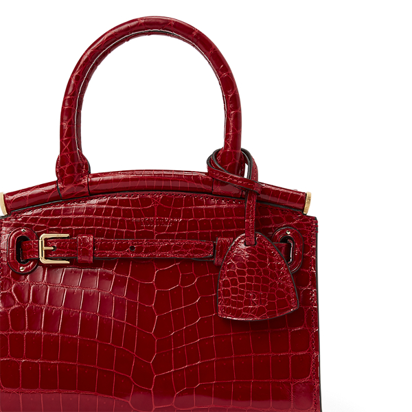 Deep Red RL50 Caiman Mini Bag Ralph Lauren Collection 6