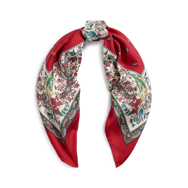 Bandana en soie fleurie Polo Ralph Lauren en 1