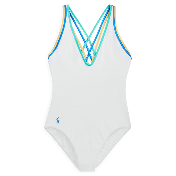 Crisscross-Strap One-Piece Polo Ralph Lauren 1
