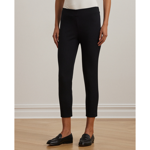 Womens black skinny cropped trousers sales