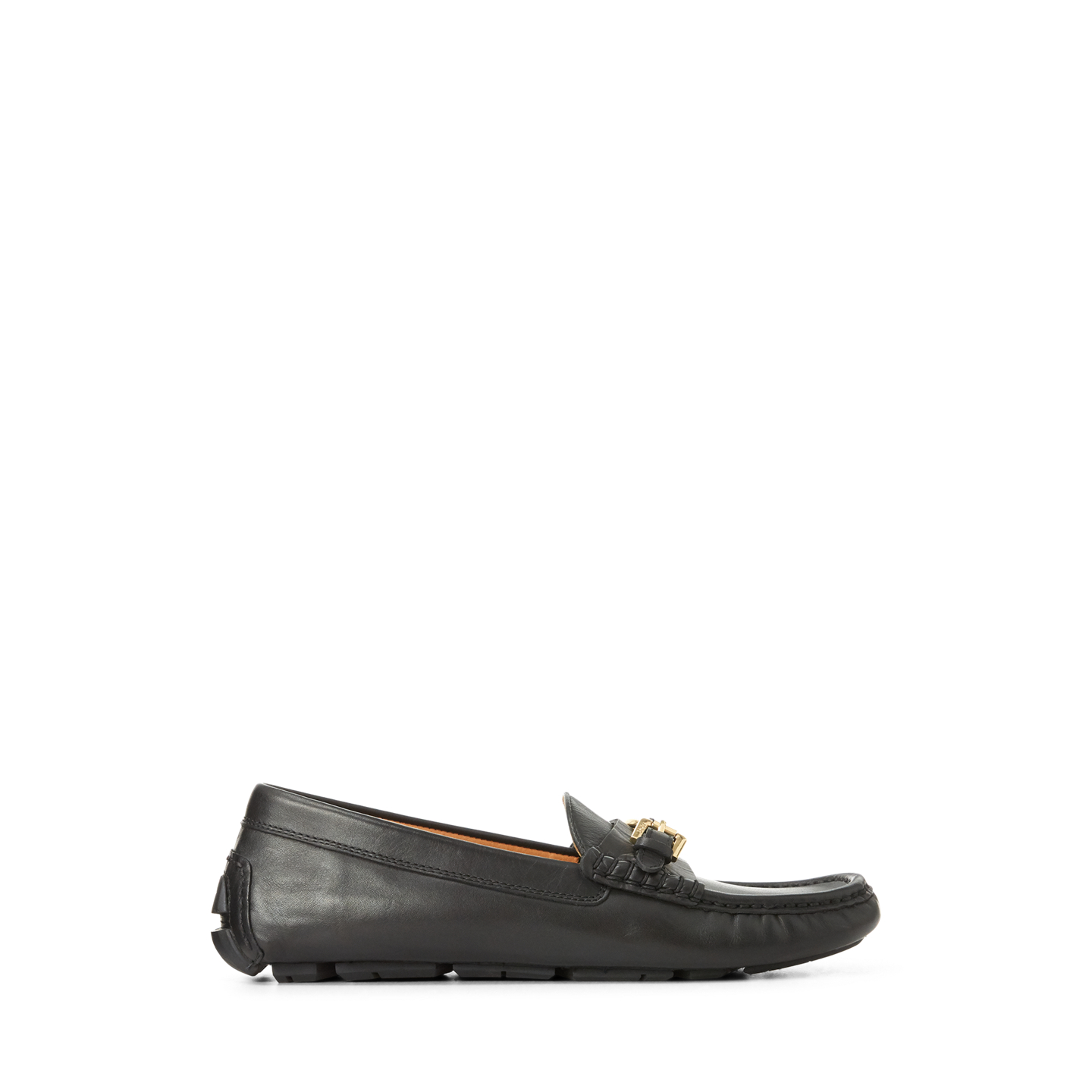 Ralph Lauren Anders Leather Driver, цвет: Чёрный — фото 4