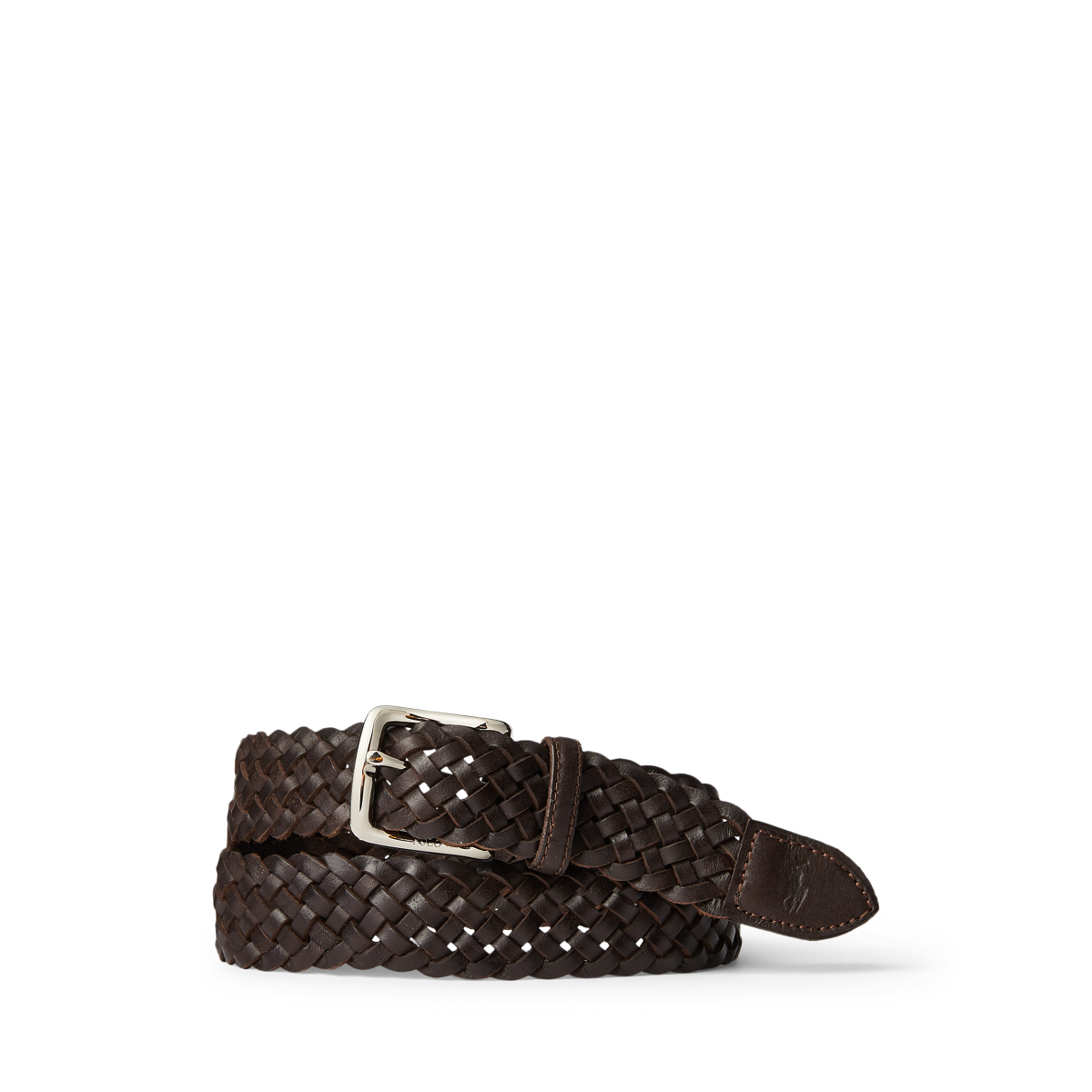 Braided Vachetta Leather Belt Ralph Lauren