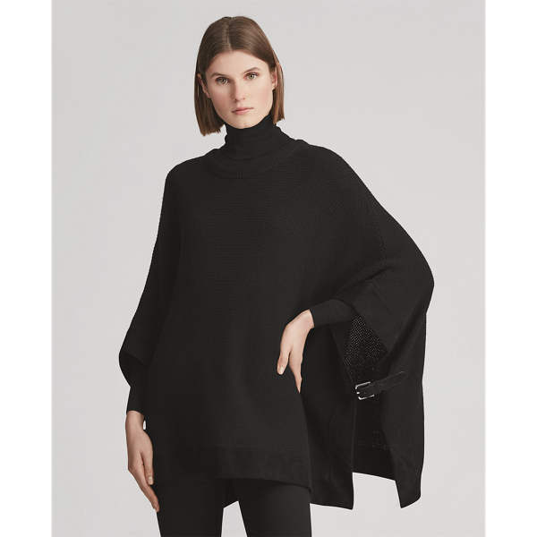 Black Cashmere Poncho Jumper Ralph Lauren Collection 4