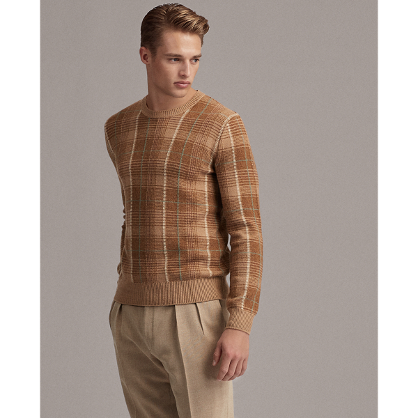 Bedford Plaid Plaid Cashmere Jumper Purple Label 4