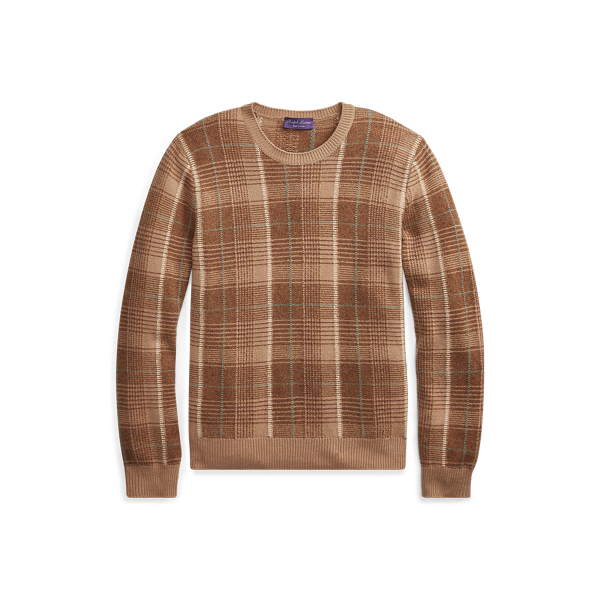 Plaid Cashmere Jumper Purple Label 1