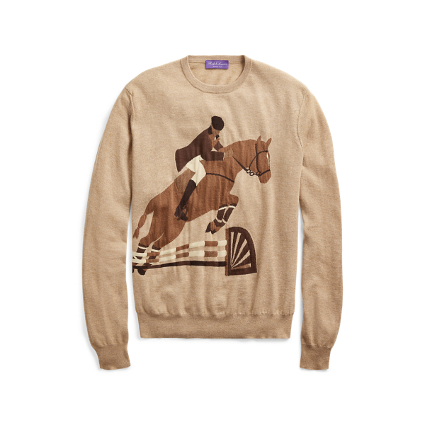 Cashmere-Blend Graphic Jumper Purple Label 1