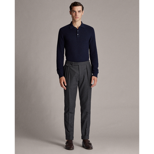 Polo-Pullover mit Pfauenaugenmuster Purple Label in Chairman-Navy meliert 3