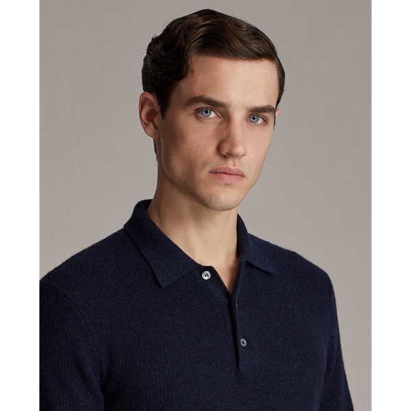 Polo-Pullover mit Pfauenaugenmuster Purple Label in Chairman-Navy meliert 6