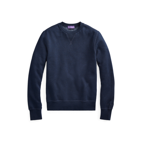 Navy Melange Fleece Sweatshirt Purple Label 2
