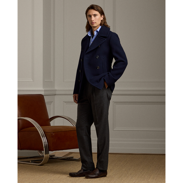 Navy style pea coat best sale