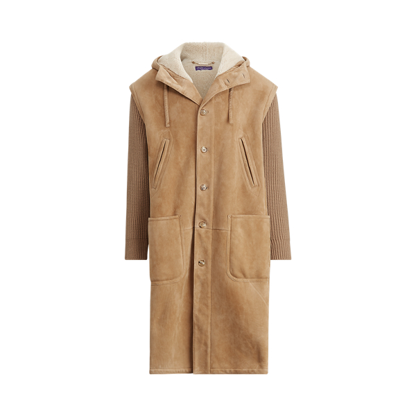 Hybrid Shearling Coat Purple Label 1