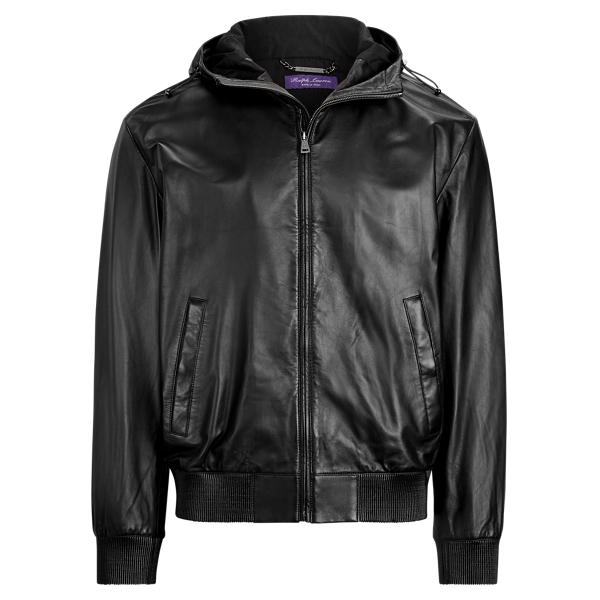 Kapuzenjacke aus Nappaleder Purple Label in 1