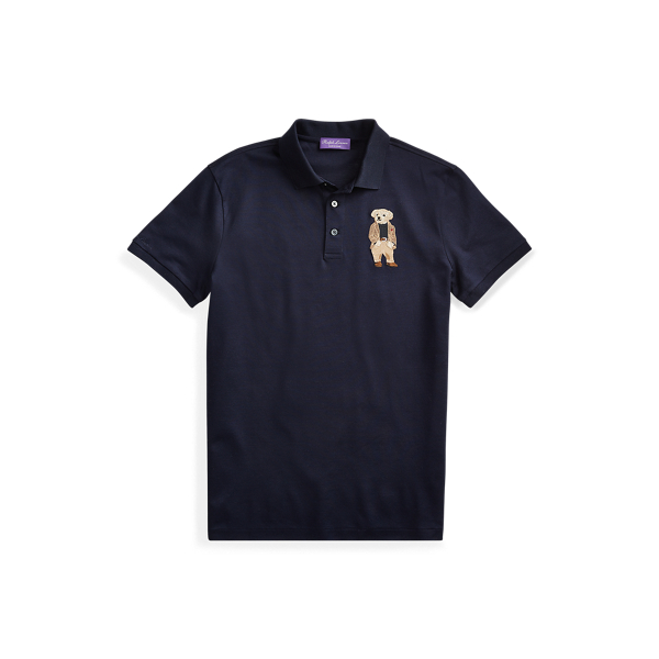 Custom-Slim-Fit Polo mit Bear Purple Label in 1