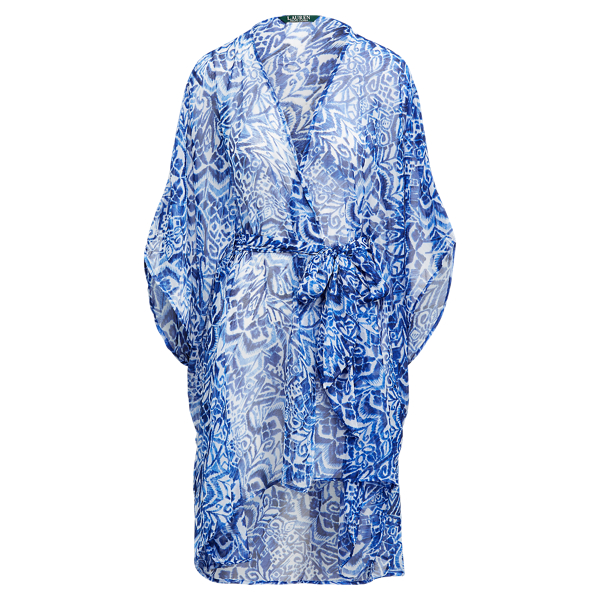 Print Chiffon Wrap Cover-Up Lauren 1