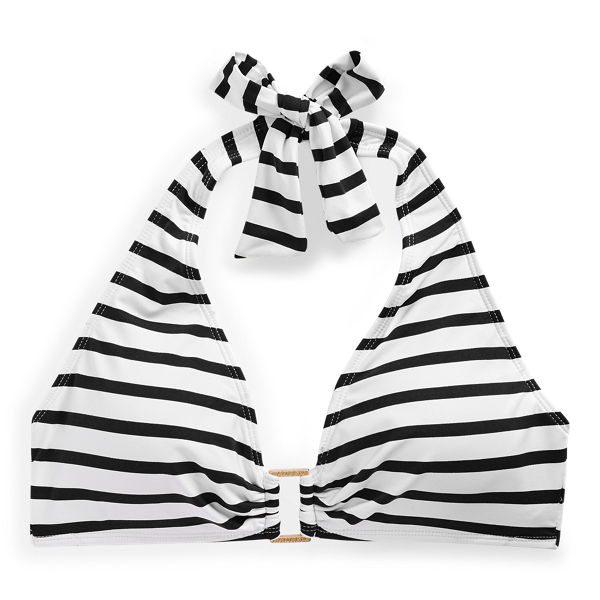 Top halter da bikini con anello Lauren in 1