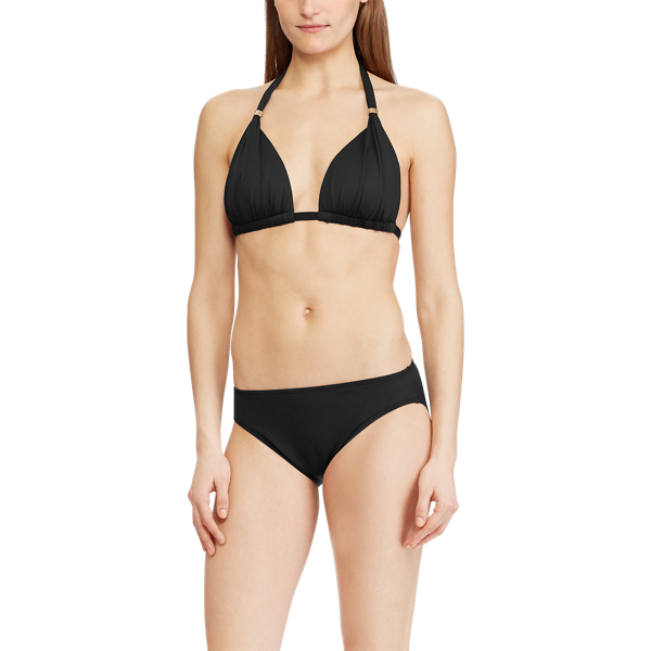 Black Solid Hipster Bikini Bottom Lauren 2