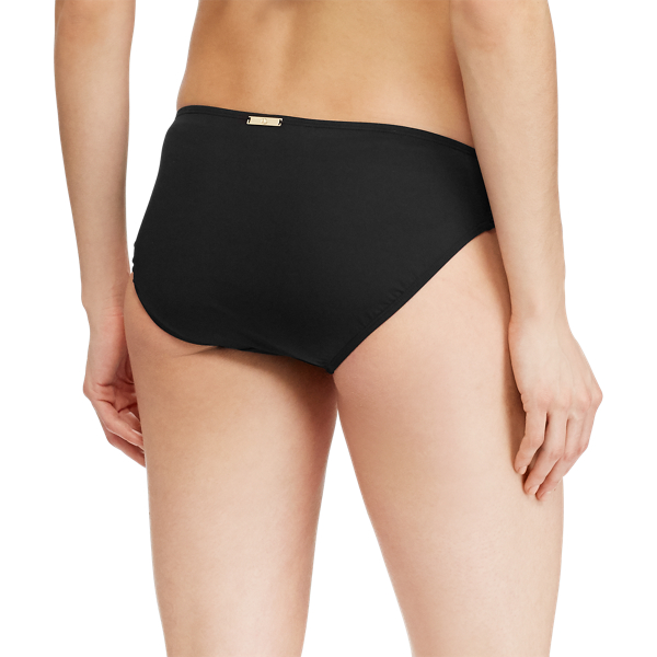 Black Solid Hipster Bikini Bottom Lauren 4