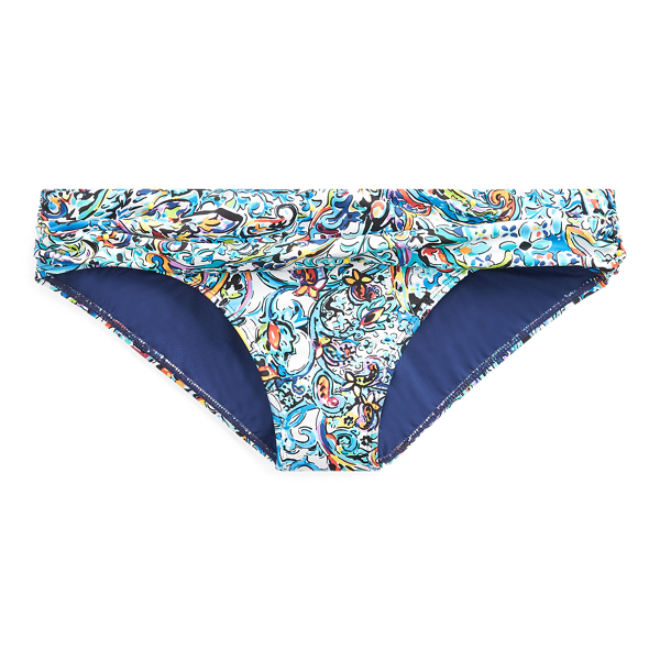 Paisley Shirred Bikini Bottom Lauren em 1