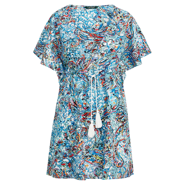 Flutter-Sleeve Cotton Cover-Up Lauren em 1