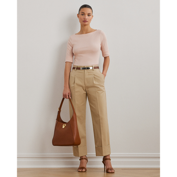 Stretch Cotton Boatneck Tee | Ralph Lauren