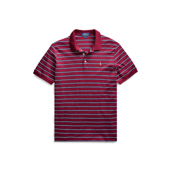 Classic Wine Multi Striped Soft Cotton Polo Shirt Big & Tall 2