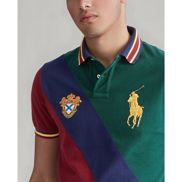 College Green Multi Classic Fit Mesh Polo Shirt Big & Tall 5