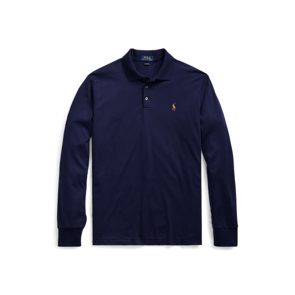 Classic Fit Langarm-Polo Big & Tall in 1
