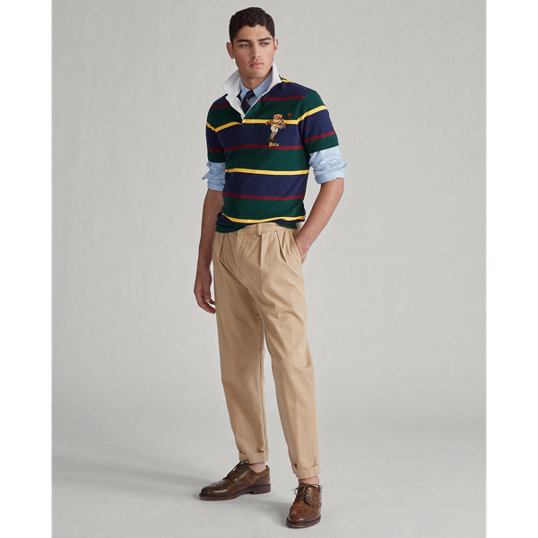 Chemise de rugby Polo classique en coton piqu&eacute; Big & Tall en Vert coll&egrave;ge multi 4
