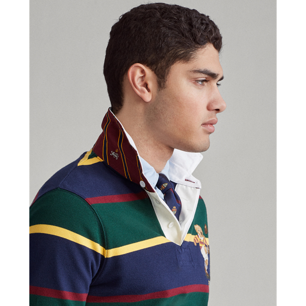 Chemise de rugby Polo classique en coton piqu&eacute; Big & Tall en Vert coll&egrave;ge multi 6