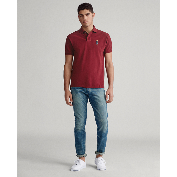 Classic Wine Classic Fit Bear Mesh Polo Big & Tall 4