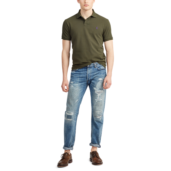 Estate Olive Classic Fit Mesh Polo Shirt Big & Tall 2