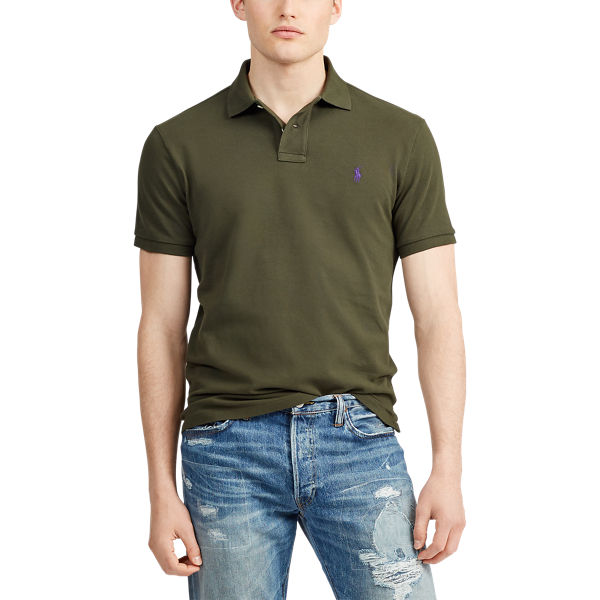 Estate Olive Classic Fit Mesh Polo Shirt Big & Tall 3