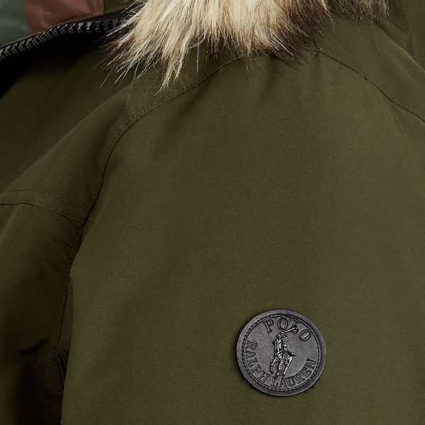 Estate Olive Faux-Fur-Trim Down Parka Big & Tall 8