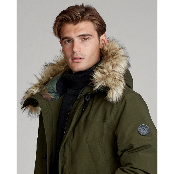 Fur trim parka online