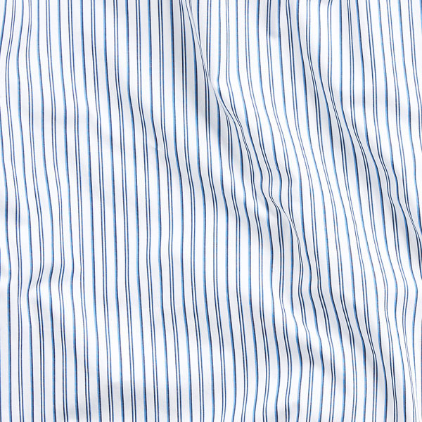 White/Sky Blue Classic Fit Striped Shirt Big & Tall 4
