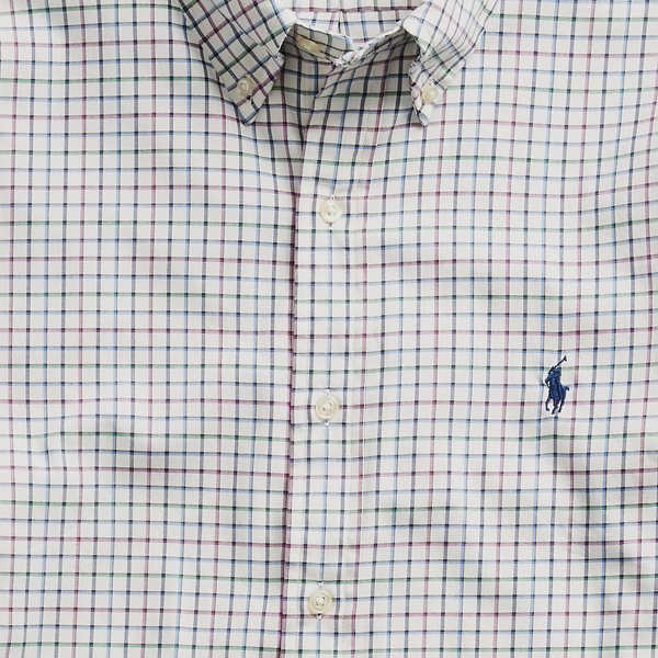 Kariertes Twillhemd im Classic Fit Big & Tall in White/Fern Multi 6