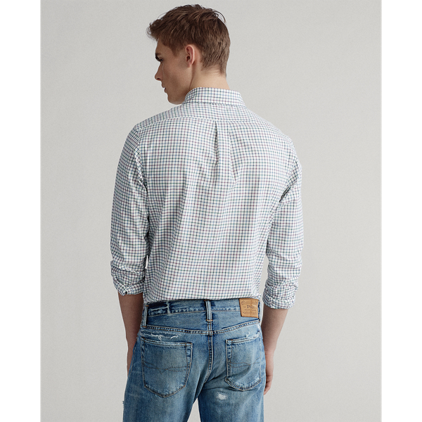 Kariertes Twillhemd im Classic Fit Big & Tall in White/Fern Multi 4