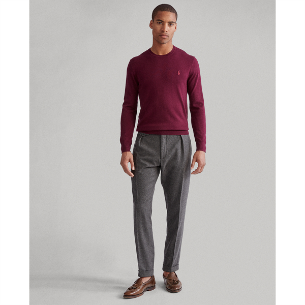 Classic Burgundy Washable Merino Wool Jumper Big & Tall 3