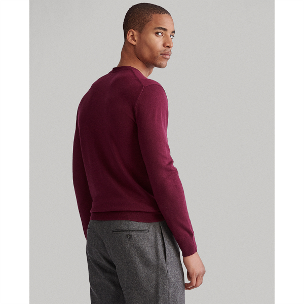 Classic Burgundy Washable Merino Wool Jumper Big & Tall 4