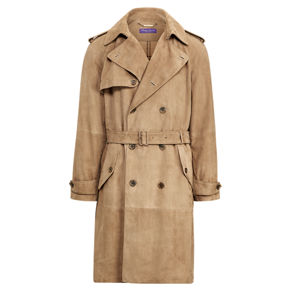 Suede Trench Coat for Men Ralph Lauren CH