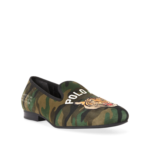 Olive Tiger Camo Paxton Camo Suede Slipper Polo Ralph Lauren 2