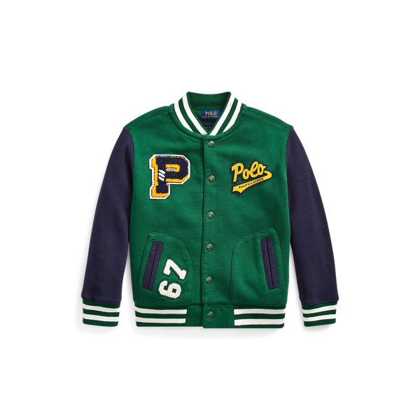 Cotton Terry Letterman Jacket