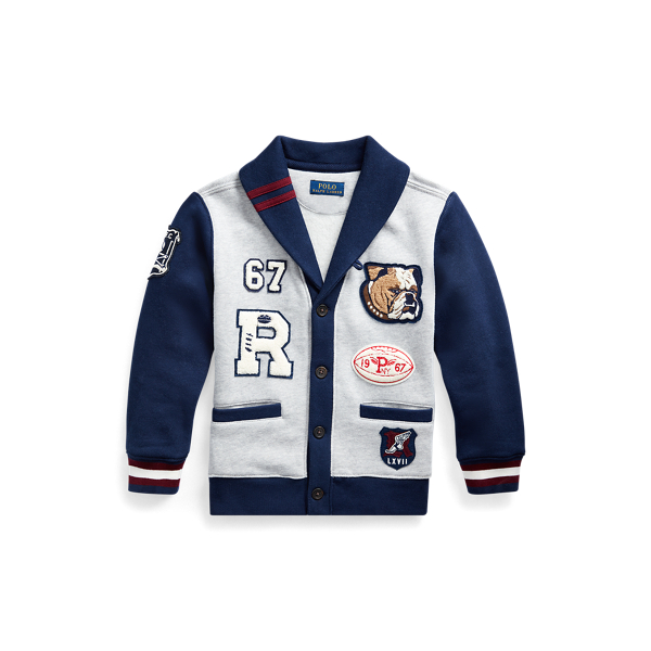 Fleece Letterman Cardigan Boys 1.5-6 Years 1