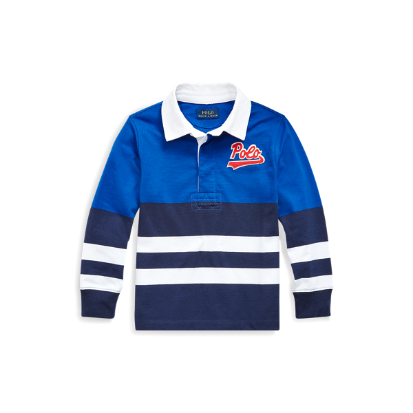 Striped Cotton Rugby Shirt Boys 1.5-6 Years 1