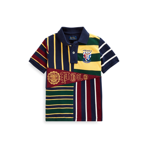 Patchwork Cotton Mesh Polo