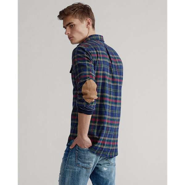 Midnight Navy/Wine Classic Fit Plaid Workshirt Polo Ralph Lauren 4